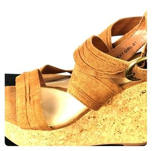 W by Truth brown wedge shoes